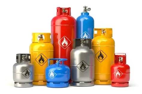 Delivery van loaded with LP gas cylinders